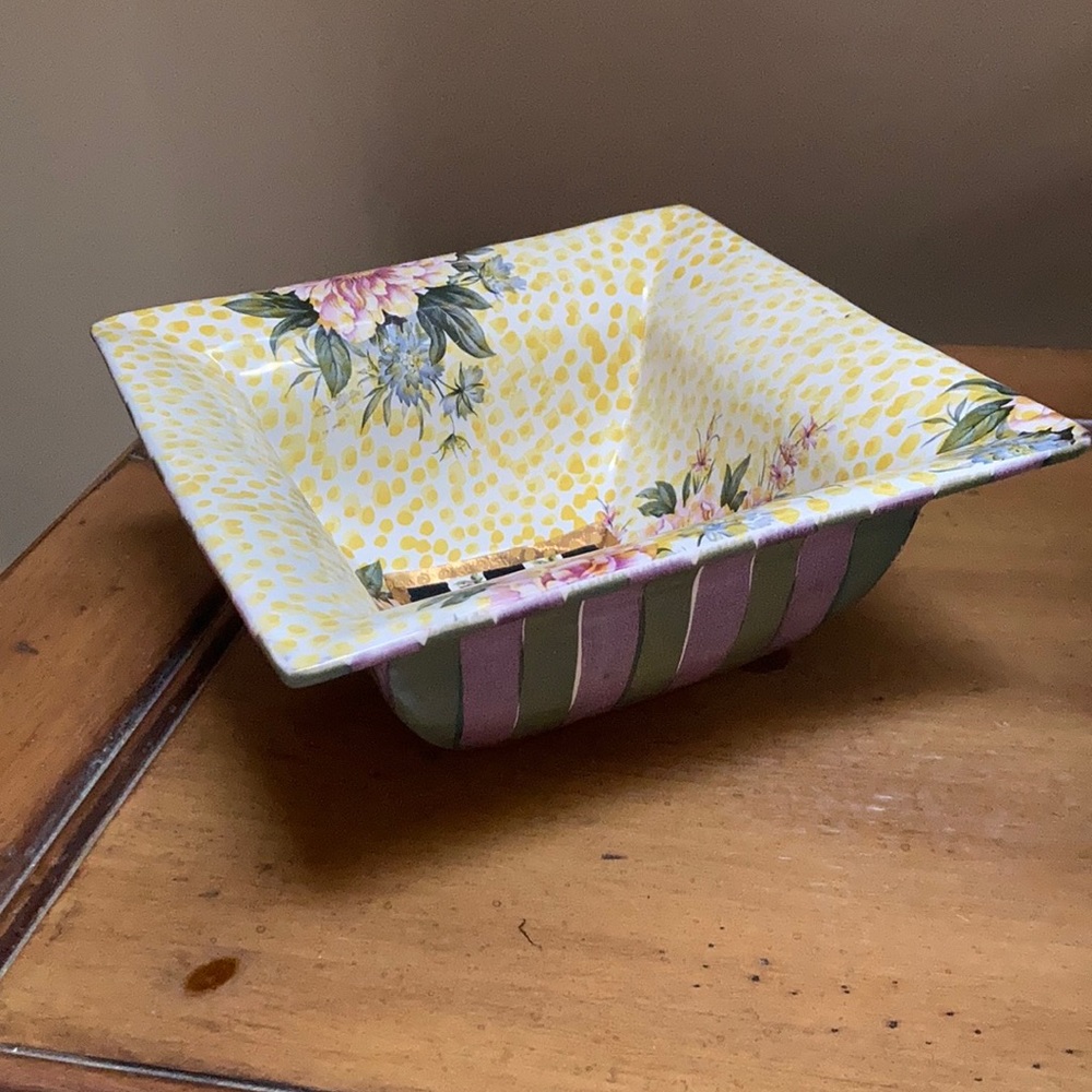 Torqay Kelp Urchin Square Bowl by Mackenzie  Childs